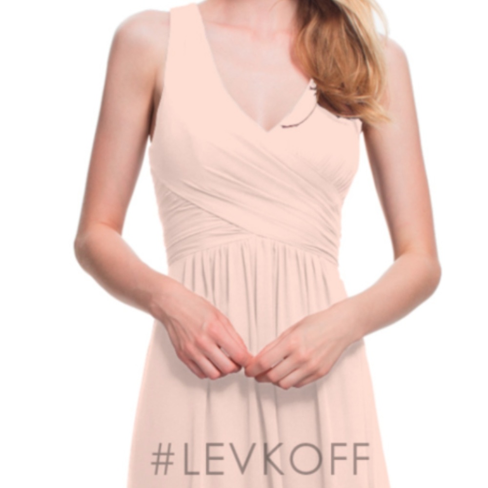 Bill Levkoff 7022 Petal Pink Bridesmaid Dress